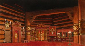 Set Design for the Opera 'The Tsar's Bride' by Ivan Bilibin Oil Painting