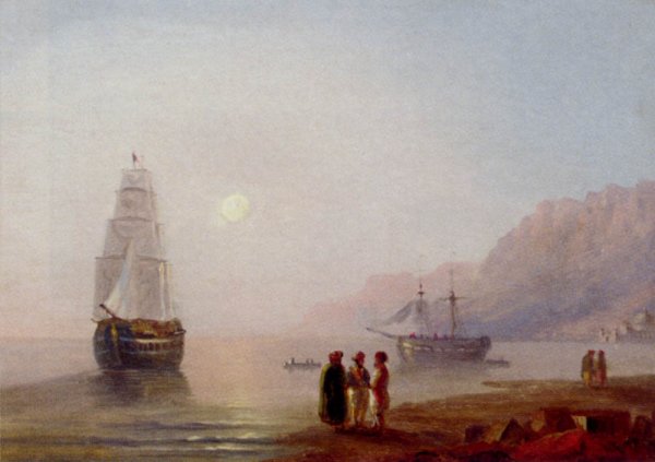 Main Product Photo of A Conversation On The Shore, Dusk Painting by Ivan Konstantinovich Aivazovsky