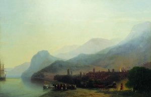 Alushta Oil painting by Ivan Konstantinovich Aivazovsky