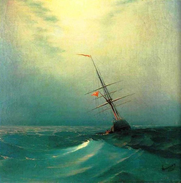 Main Product Photo of At Night. Blue Wave Painting by Ivan Konstantinovich Aivazovsky