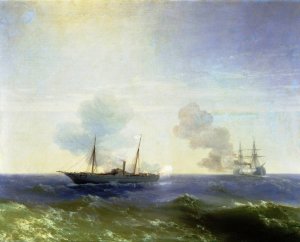 Battle of Steamship Vesta and Turkish Ironclad