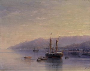 Beach Yalta by Ivan Konstantinovich Aivazovsky Oil Painting