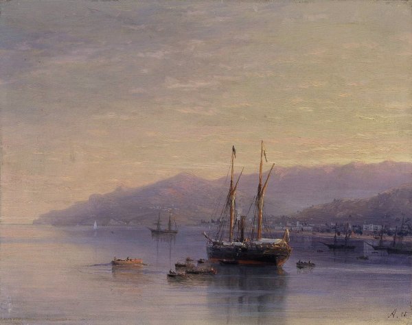 Beach Yalta by Ivan Konstantinovich Aivazovsky - Hand-Painted Oil Painting Reproduction