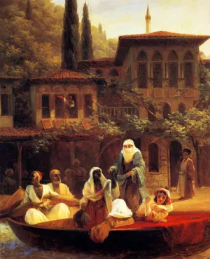 Boat Ride by Kumkapi in Constantinople by Ivan Konstantinovich Aivazovsky - Oil Painting Reproduction