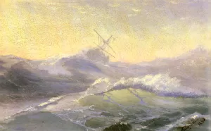 Bracing the Waves by Ivan Konstantinovich Aivazovsky Oil Painting