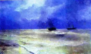 Breakers on the Crimean Coast by Ivan Konstantinovich Aivazovsky - Oil Painting Reproduction