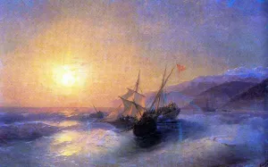 Capture Turkish Kocherma by Ivan Konstantinovich Aivazovsky Oil Painting