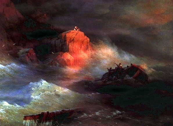 Crash by Ivan Konstantinovich Aivazovsky - Hand-Painted Oil Painting Reproduction