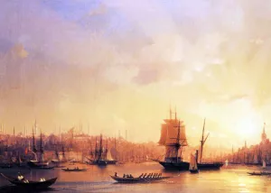 Dusk on the Golden Horn by Ivan Konstantinovich Aivazovsky Oil Painting