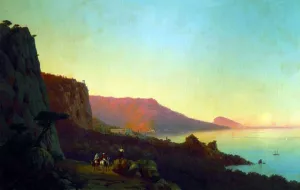 Evening in the Crimea, Yalta by Ivan Konstantinovich Aivazovsky - Oil Painting Reproduction
