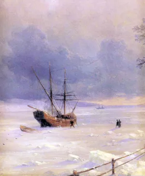 Frozen Bosporus under Snow by Ivan Konstantinovich Aivazovsky - Oil Painting Reproduction