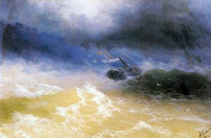 Hurricane on a Sea Oil painting by Ivan Konstantinovich Aivazovsky