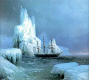 Icebergs by Ivan Konstantinovich Aivazovsky - Oil Painting Reproduction