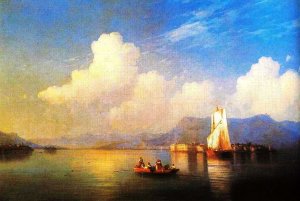 Italian Landscape Oil painting by Ivan Konstantinovich Aivazovsky