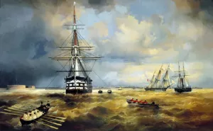 Kronstadt Raid by Ivan Konstantinovich Aivazovsky Oil Painting