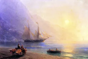 Loading Provisions off the Crimean Coast by Ivan Konstantinovich Aivazovsky Oil Painting