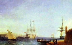 Malta Valetto Harbor by Ivan Konstantinovich Aivazovsky Oil Painting