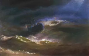 Maria in a Storm by Ivan Konstantinovich Aivazovsky - Oil Painting Reproduction