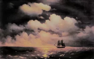 Merkuri painting by Ivan Konstantinovich Aivazovsky