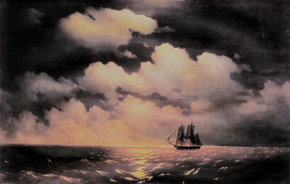 Merkuri by Ivan Konstantinovich Aivazovsky - Hand-Painted Oil Painting Reproduction