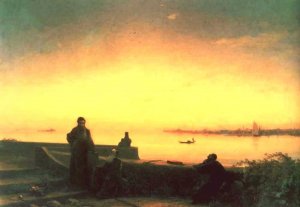 Mhitarists on Island of St. Lazarus by Ivan Konstantinovich Aivazovsky Oil Painting