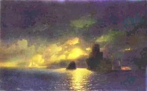 Moonlit Night by Ivan Konstantinovich Aivazovsky Oil Painting