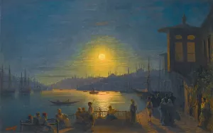 Moonrise Over The Golden Horn Oil painting by Ivan Konstantinovich Aivazovsky