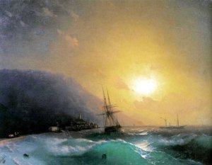 Near the Coast of Yalta by Ivan Konstantinovich Aivazovsky Oil Painting