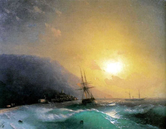 Near the Coast of Yalta by Ivan Konstantinovich Aivazovsky - Hand-Painted Oil Painting Reproduction