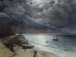 Night at Gurzof by Ivan Konstantinovich Aivazovsky Oil Painting