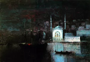 Night - Constantinople by Ivan Konstantinovich Aivazovsky - Oil Painting Reproduction