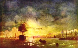 Odessa at Night by Ivan Konstantinovich Aivazovsky - Oil Painting Reproduction