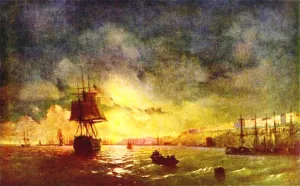 Odessa at Night by Ivan Konstantinovich Aivazovsky Oil Painting
