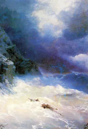 On the Storm by Ivan Konstantinovich Aivazovsky - Oil Painting Reproduction
