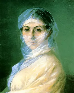 Portrait of the Artist's wife by Ivan Konstantinovich Aivazovsky Oil Painting