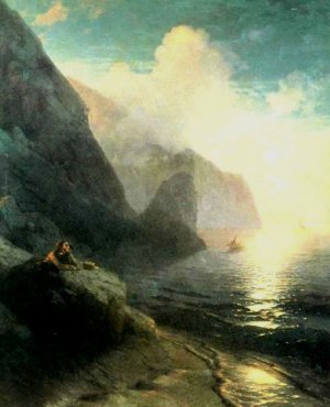 Pushkin in Gurzuf by Ivan Konstantinovich Aivazovsky Oil Painting