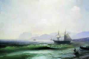 Restless Sea by Ivan Konstantinovich Aivazovsky Oil Painting