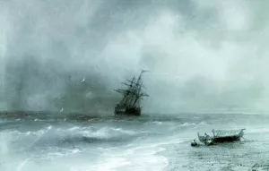 Rough Sea by Ivan Konstantinovich Aivazovsky - Oil Painting Reproduction