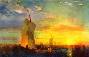 Rush on Dnepr Near Aleshki by Ivan Konstantinovich Aivazovsky Oil Painting
