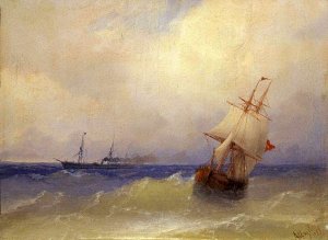Sea by Ivan Konstantinovich Aivazovsky Oil Painting