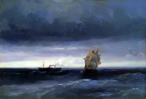Sea by Ivan Konstantinovich Aivazovsky Oil Painting