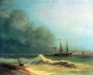 Sea Before the Storm by Ivan Konstantinovich Aivazovsky - Oil Painting Reproduction