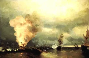 Sea Buttle Near Vyborg by Ivan Konstantinovich Aivazovsky Oil Painting
