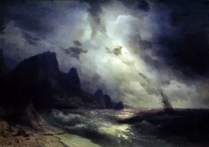 Sea by Ivan Konstantinovich Aivazovsky Oil Painting
