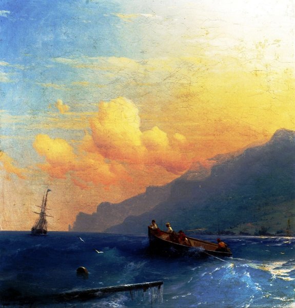 Searching for Suvivors by Ivan Konstantinovich Aivazovsky - Hand-Painted Oil Painting Reproduction