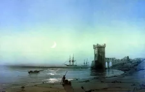 Seascape, 1850 by Ivan Konstantinovich Aivazovsky Oil Painting