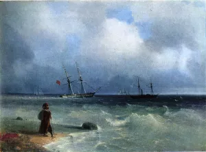 Seashore by Ivan Konstantinovich Aivazovsky Oil Painting