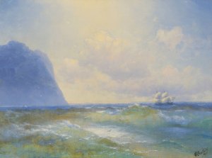 Ship At Sea Oil painting by Ivan Konstantinovich Aivazovsky