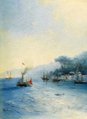 Shipping On The Bosphorus, Constantinople by Ivan Konstantinovich Aivazovsky Oil Painting