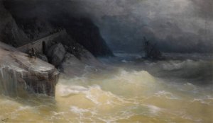 Shipwreck off the Black Sea Coast by Ivan Konstantinovich Aivazovsky Oil Painting
